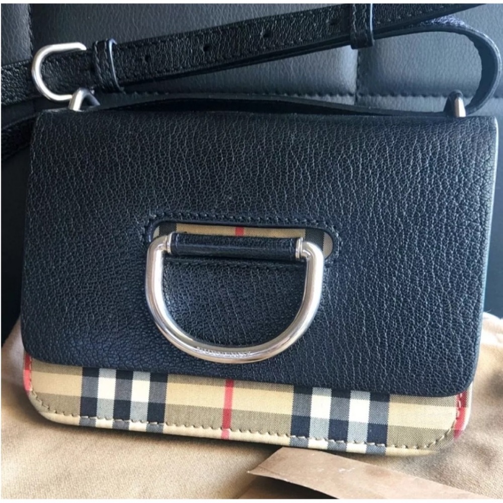 Burberry Black and Checkered Crossbody Bag - Picture 3 of 6